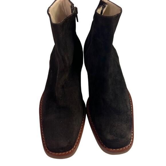 Anne Klein Womens Suede Leather Low Heel Ankle Booties Shorties - Picture 6 of 16